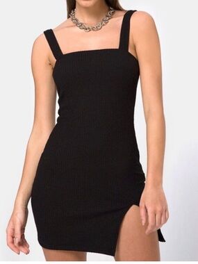 Motel Rocks Black Bodycon Ribbed Mini dress size small